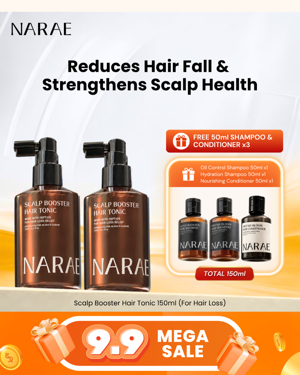 [9.9 DEALS] Scalp Booster Hair Tonic x2